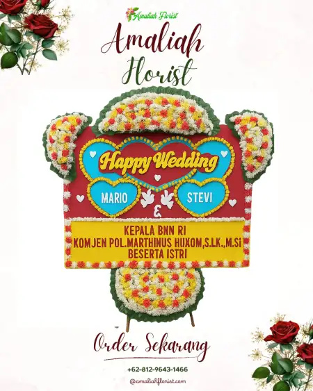 Papan Bunga Pernikahan Abung Kunang